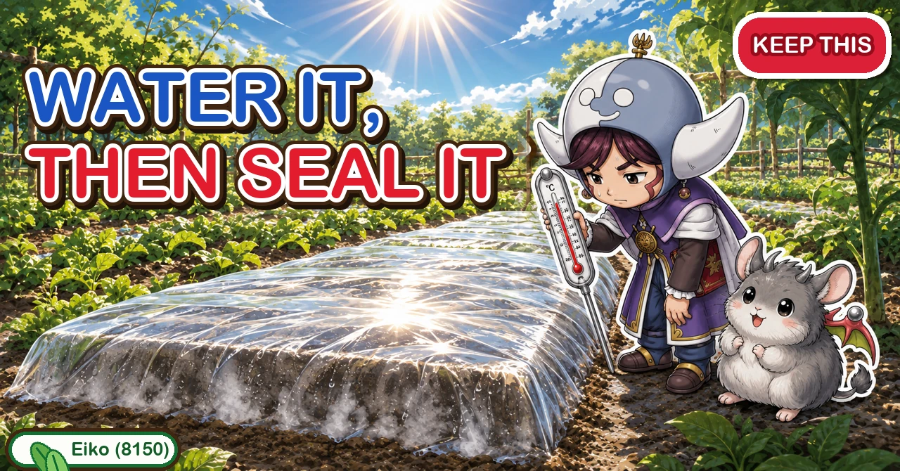 Water the bed, then seal it