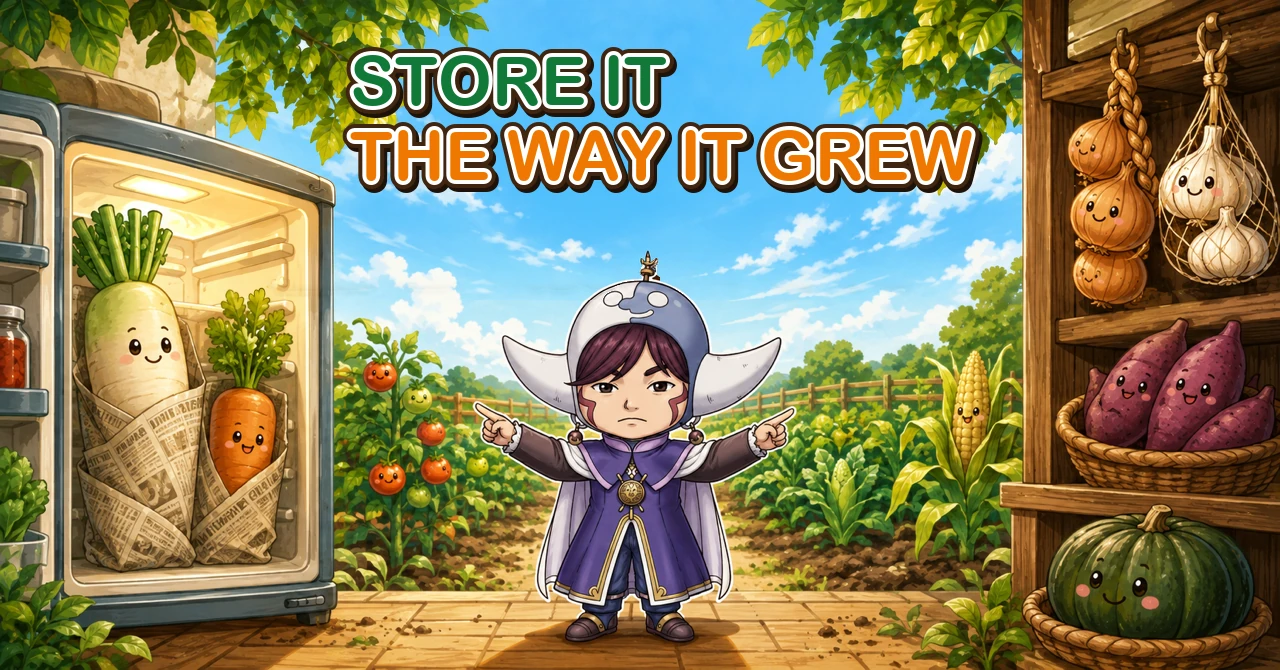 Store it the way it grew