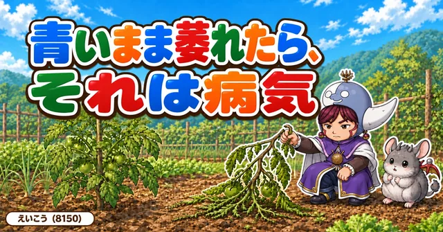 青いまま萎れたら病気です🍅