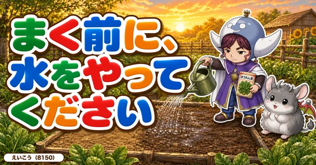 まく前に水をやってください🥗