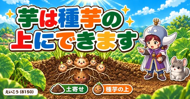 芋は種芋の上にできます🍠