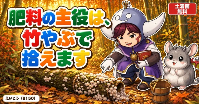 肥料の主役は竹やぶで拾えます🍂
