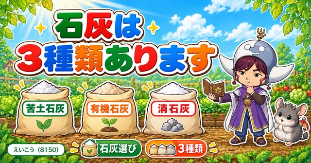 石灰は3種類あります🧪