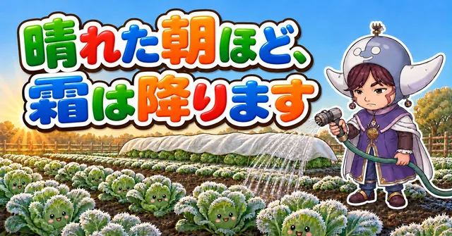 晴れた朝ほど霜は降ります❄️
